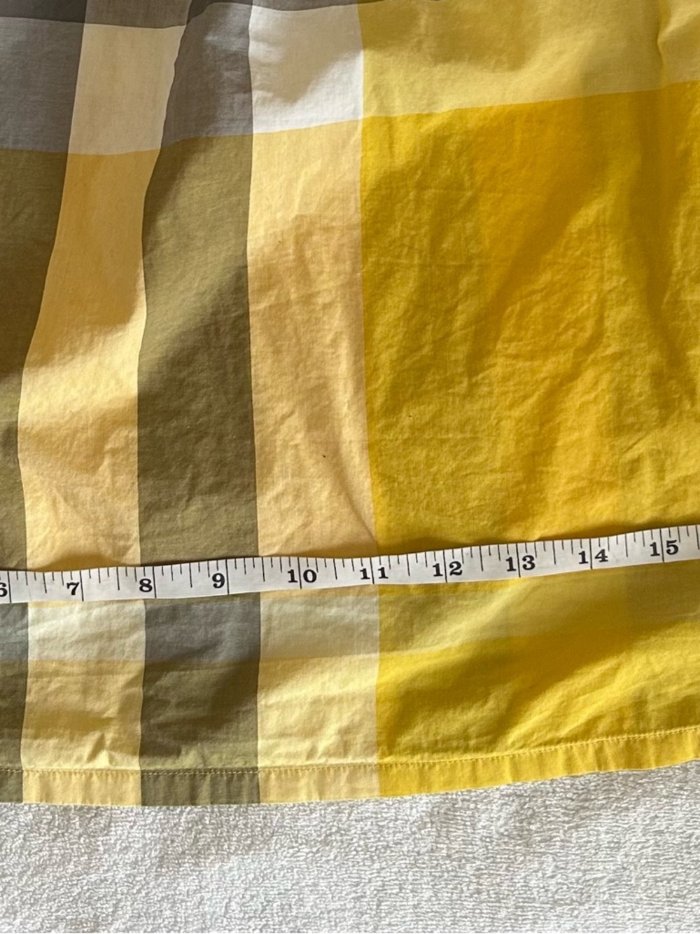 Burberry Yellow Plaid Cotton A-Line Sleeveless Top Girls 14/16 or fits PS Women - Picture 10 of 15